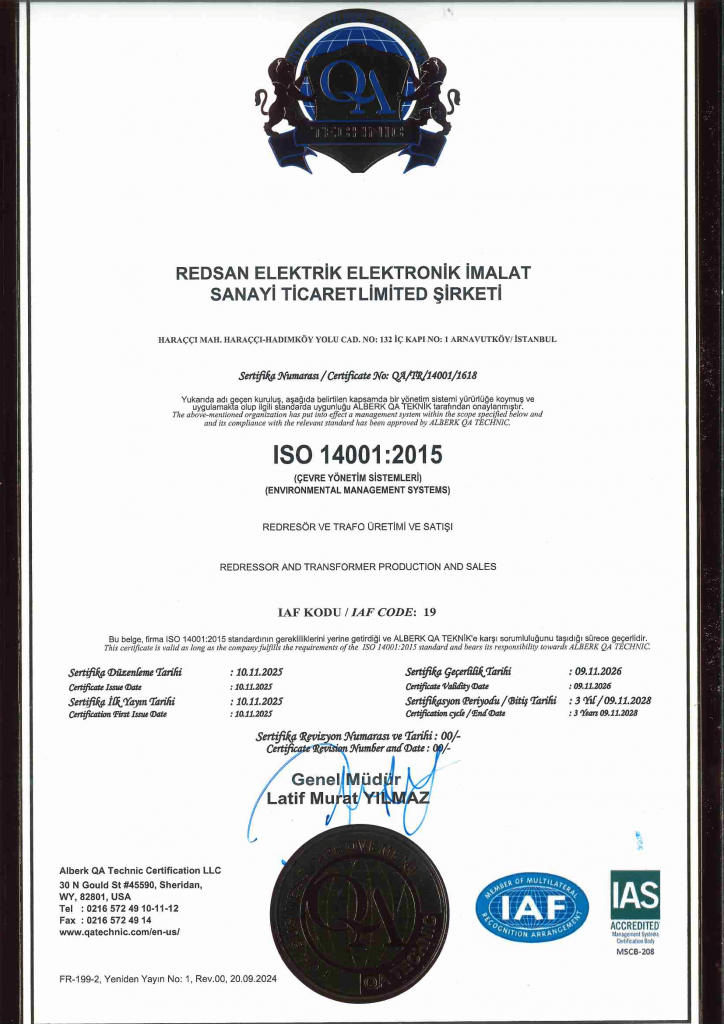 ISO 14001: 2015 BELGESİ
