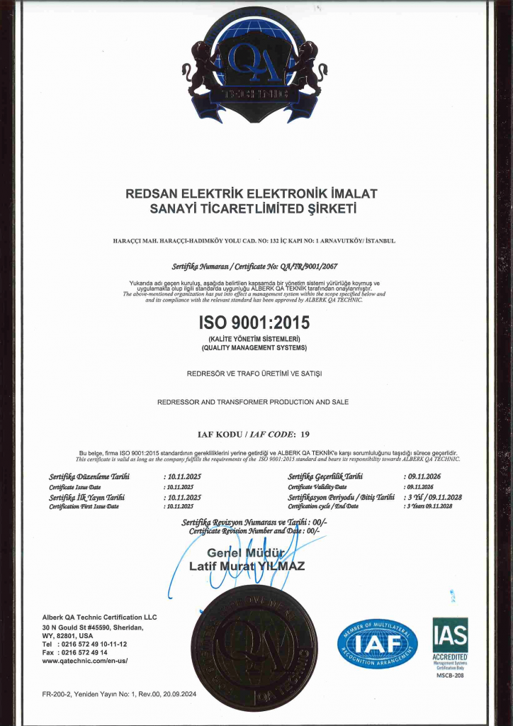 ISO 9001: 2015Belgesi
